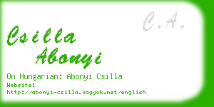 csilla abonyi business card